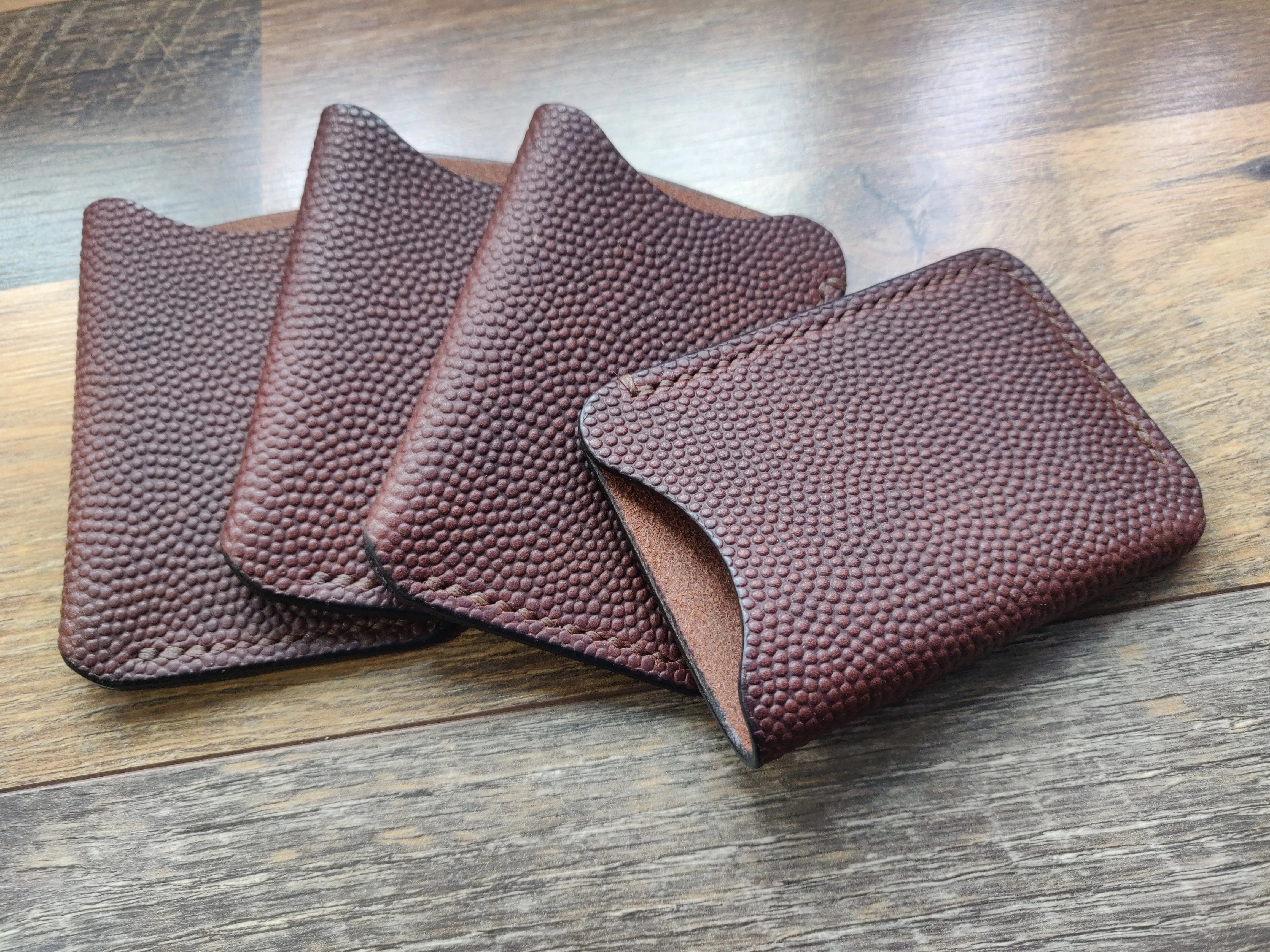 The Fold - Single Slot Wallet - Horween Football Brown