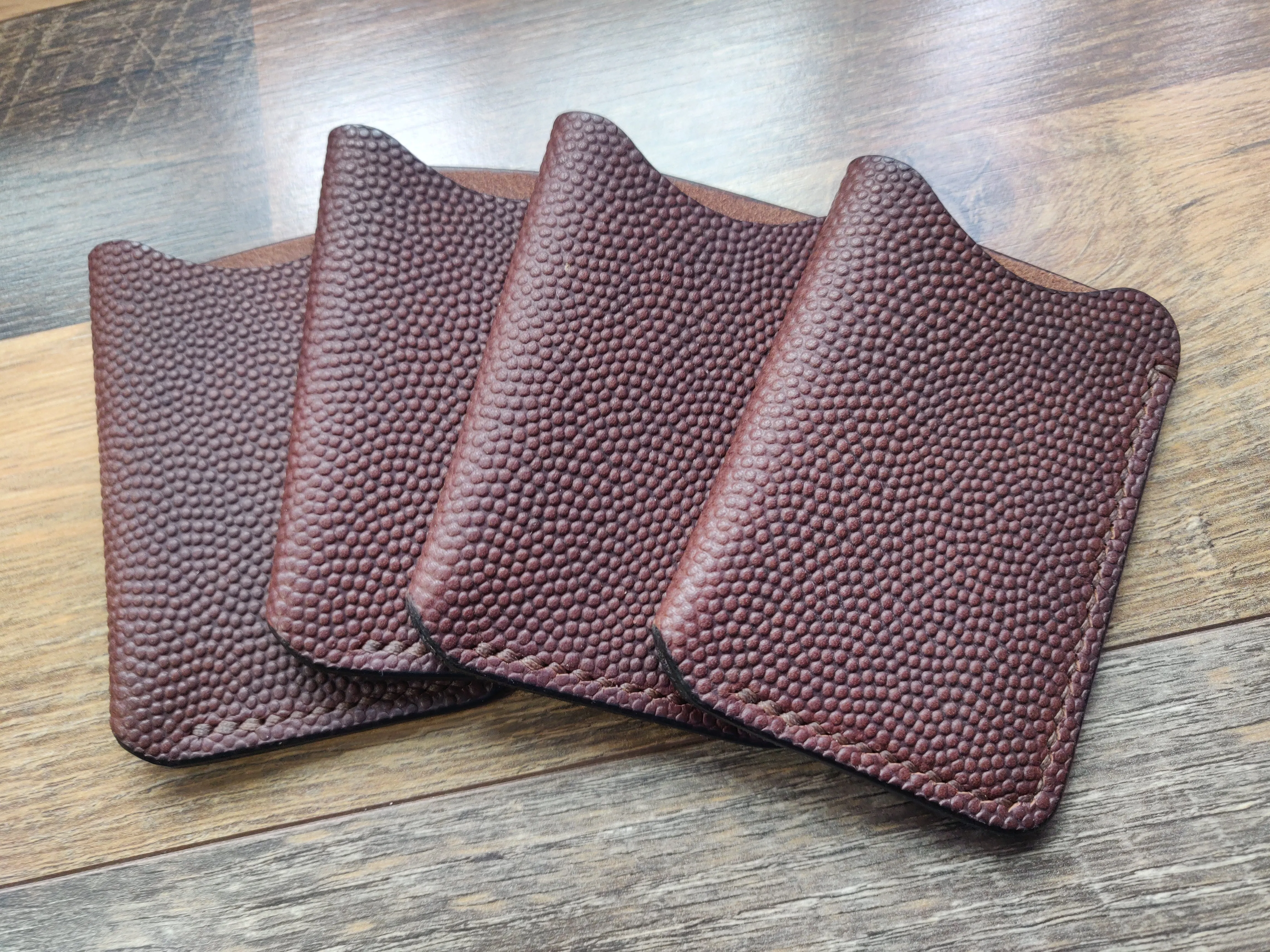 The Fold - Single Slot Wallet - Horween Football Brown