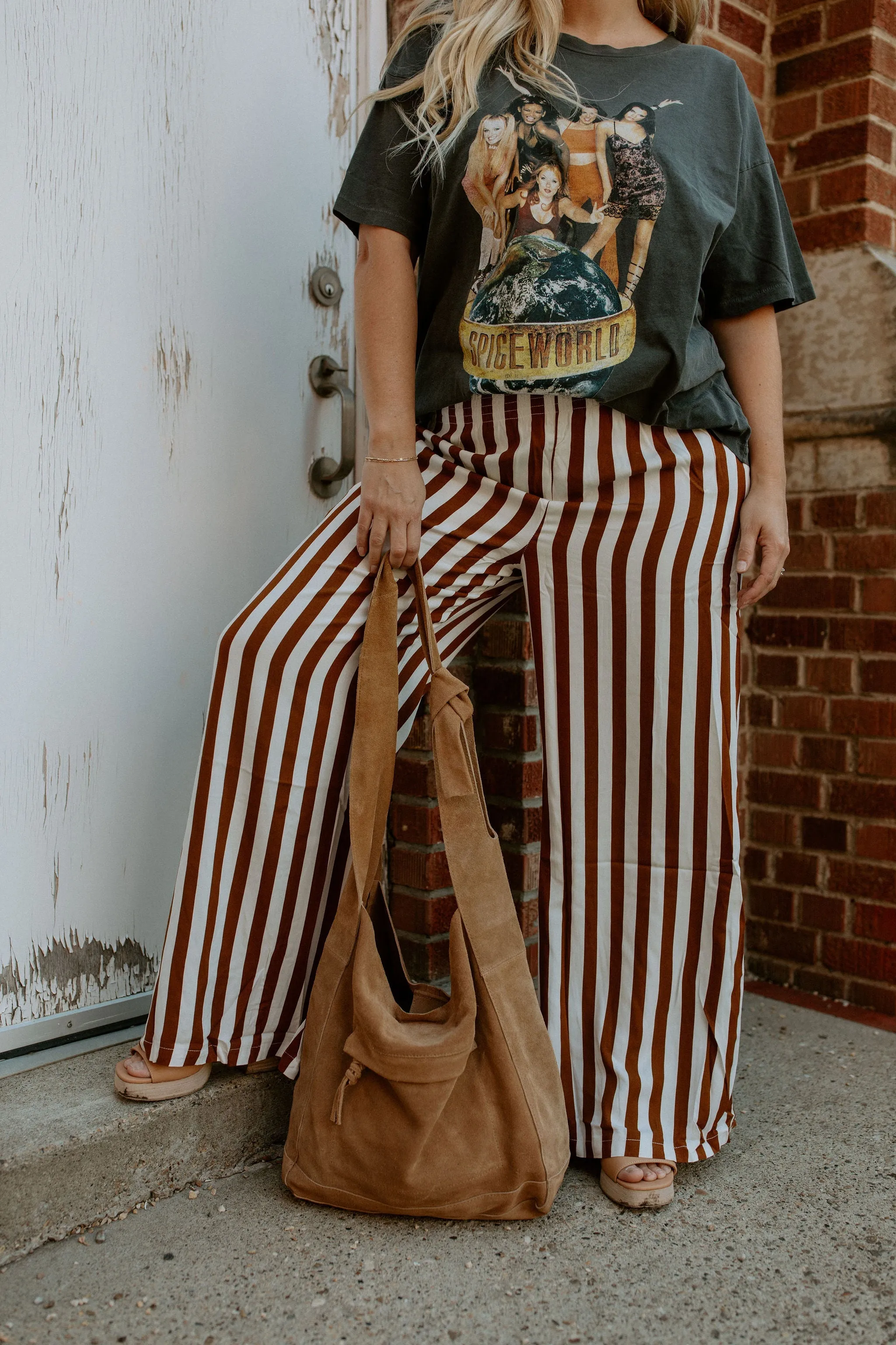 The Francis Striped Pants - Mocha