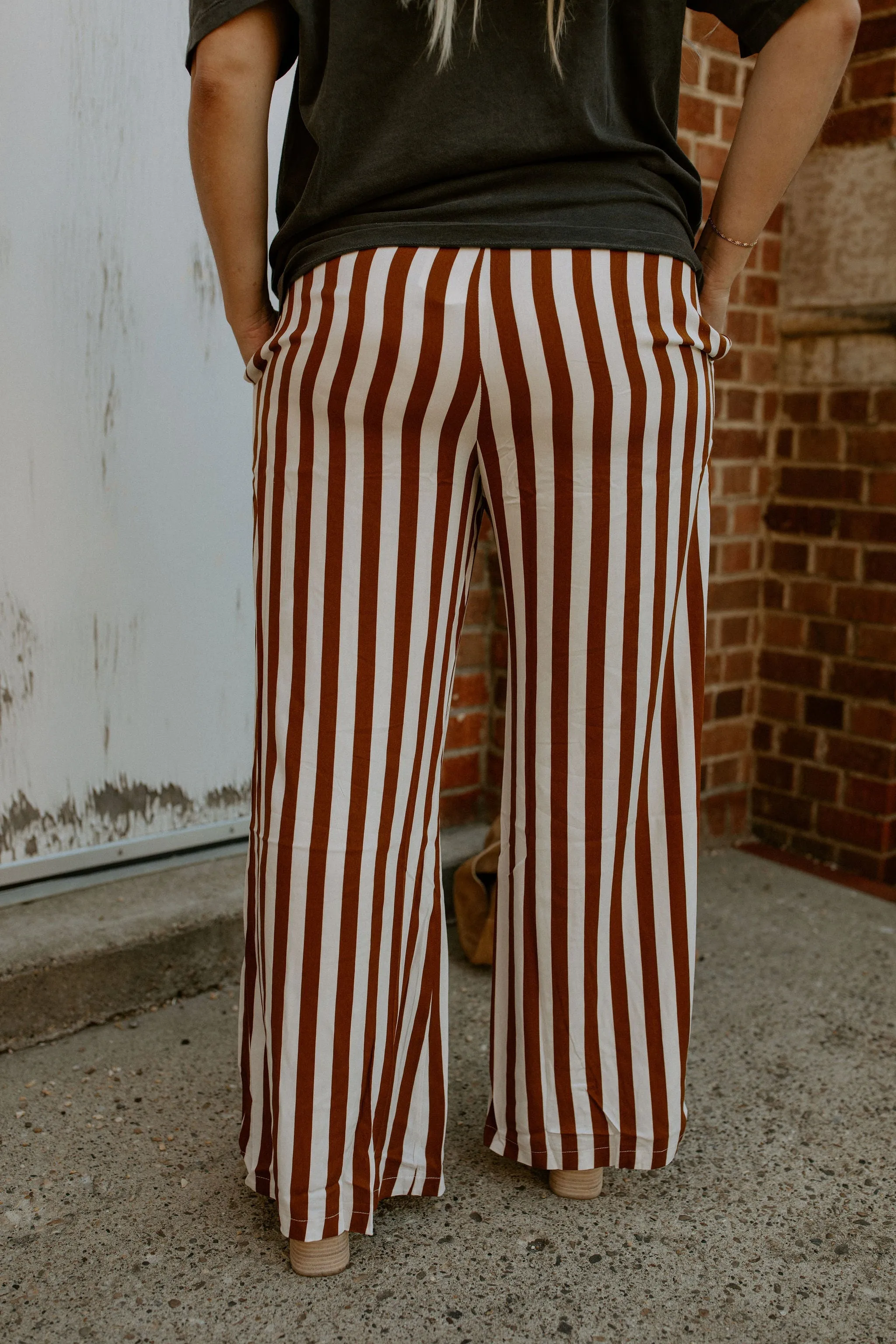 The Francis Striped Pants - Mocha