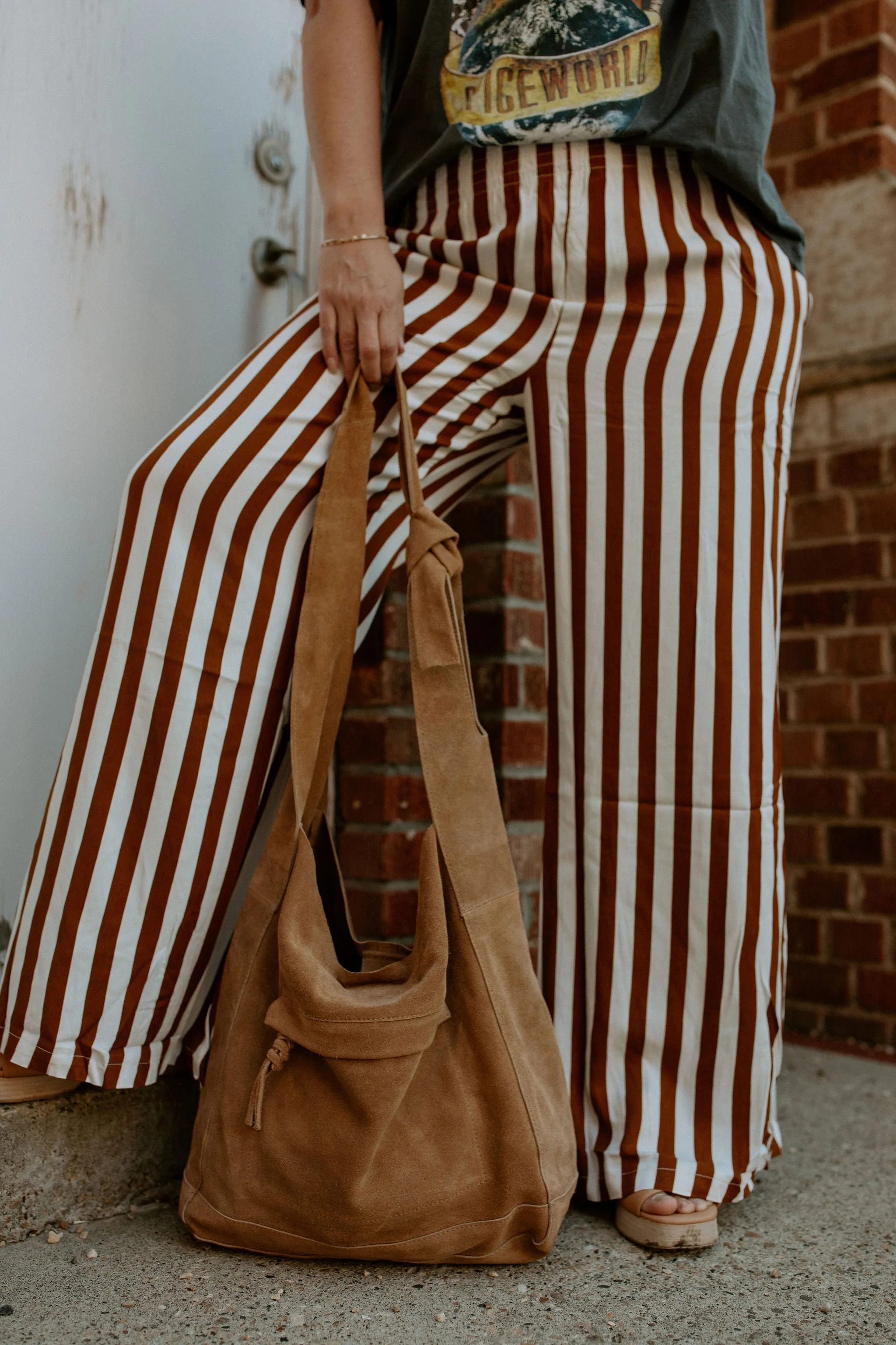 The Francis Striped Pants - Mocha