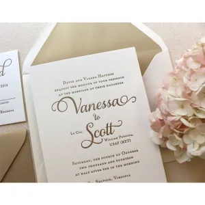 The Garden Rose Suite - Letterpress Wedding Invitations