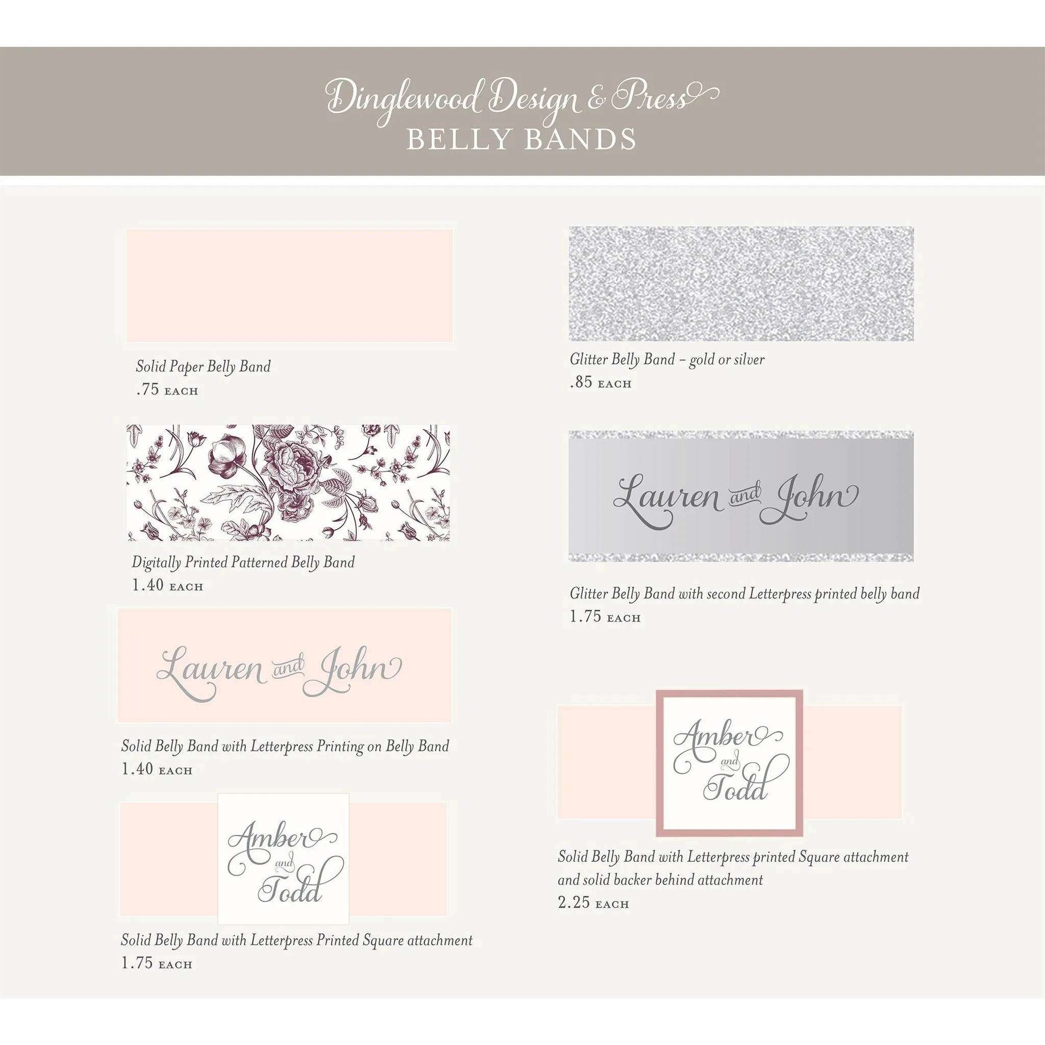 The Garden Rose Suite - Letterpress Wedding Invitations