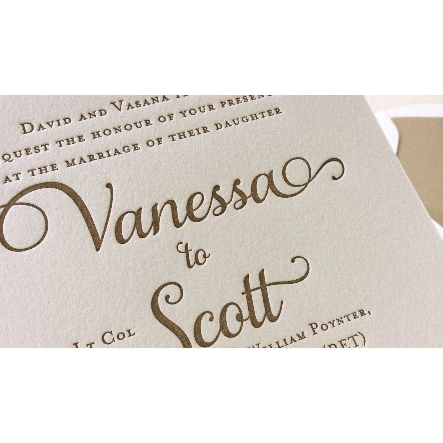 The Garden Rose Suite - SAMPLE Letterpress Wedding Invitation