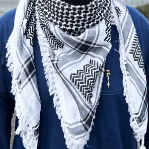 The Gaza Keffiyeh with White Tarboosh - A Tapestry of Resilience and Style