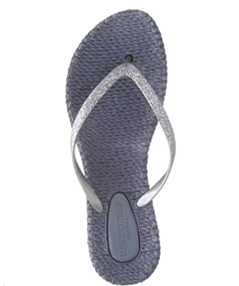 The Glitter Flip Flop in Grey