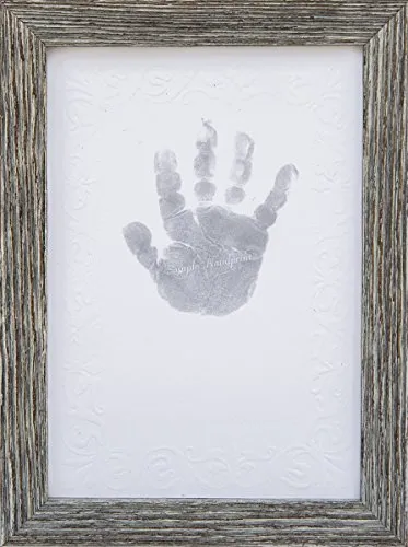 The Grandparent Gift Co. Baby Keepsake Kit Handprint Footprint Farm House Frame