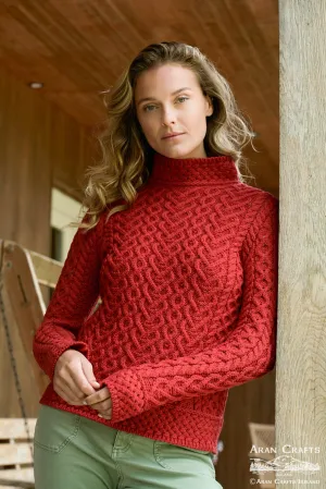 The Hearts Design Sweater - Ruby