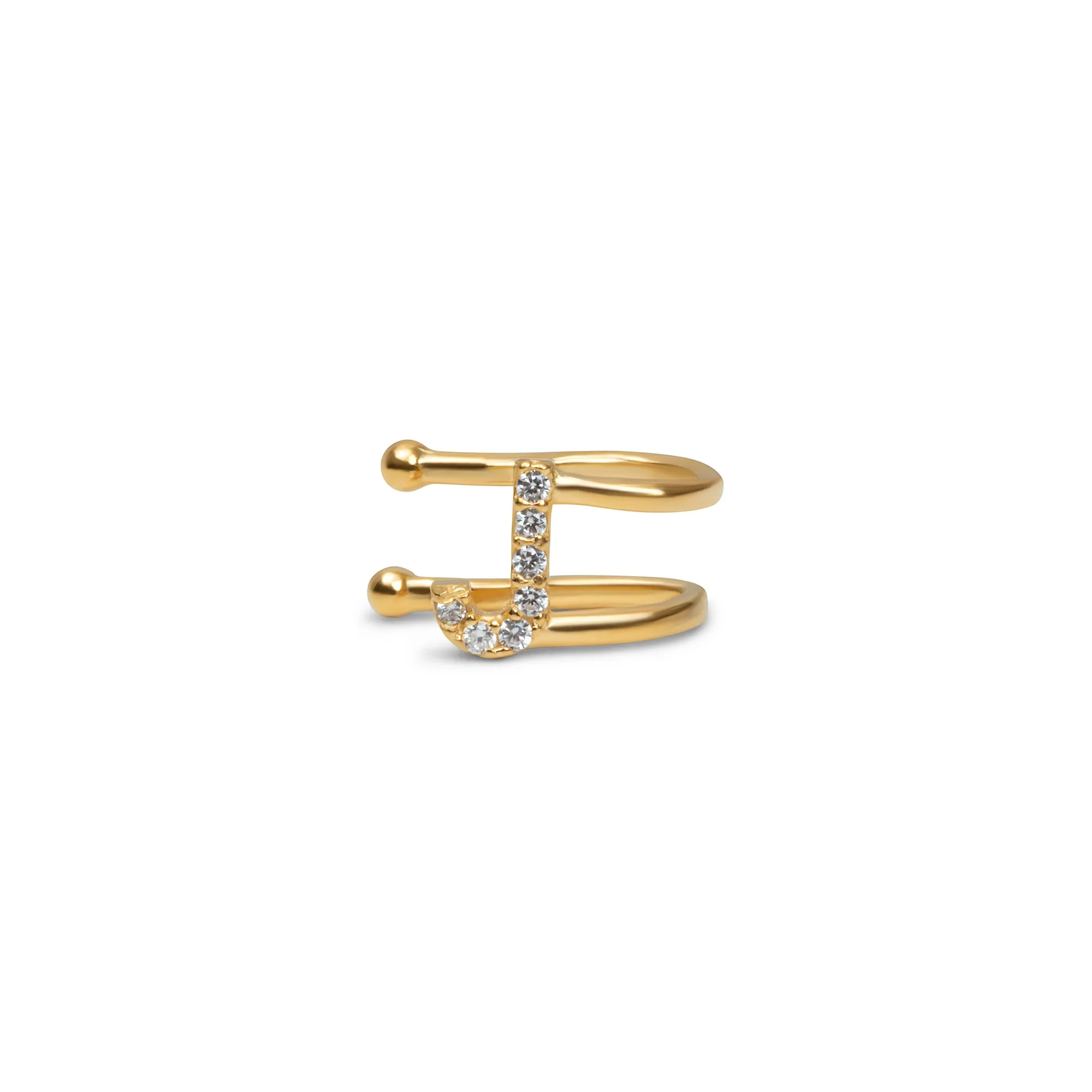 THE ICED OUT BLOCK LETTER CUFF EARRING