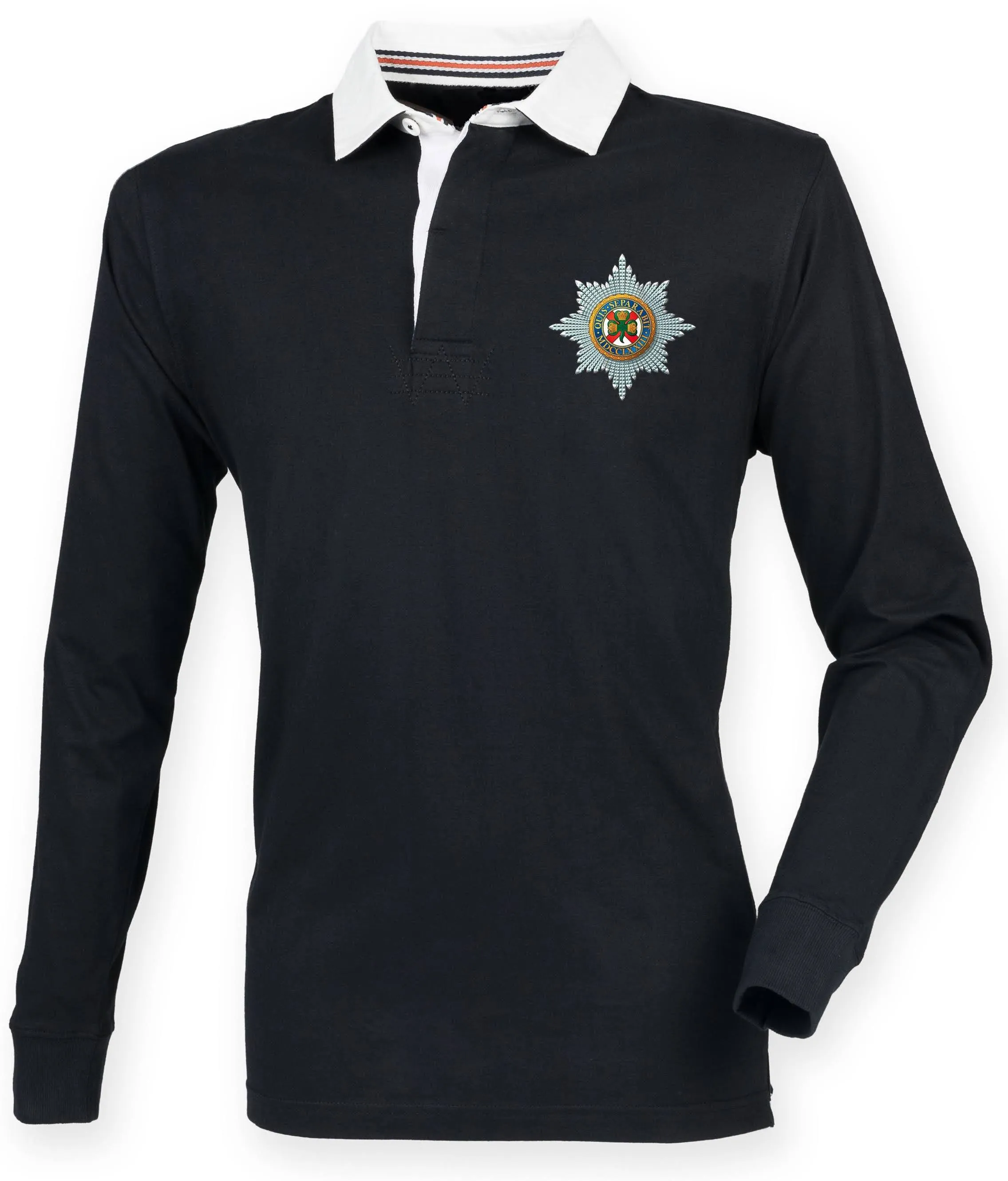 The Irish Guards Premium Superfit Embroidered Rugby Shirt