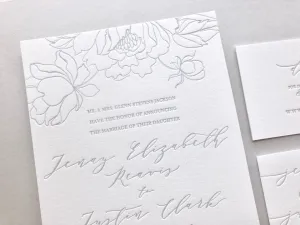 The Jenay Suite - SAMPLE Letterpress Wedding Invitation