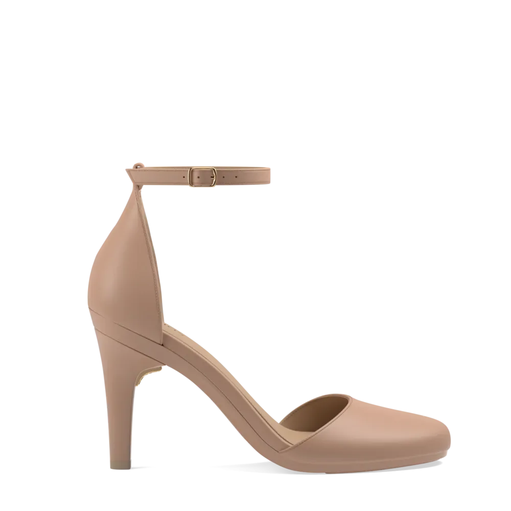 The Jocelyn - Latte Leather 4 Stiletto