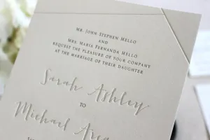 The Juniper Suite - SAMPLE Letterpress Wedding Invitation