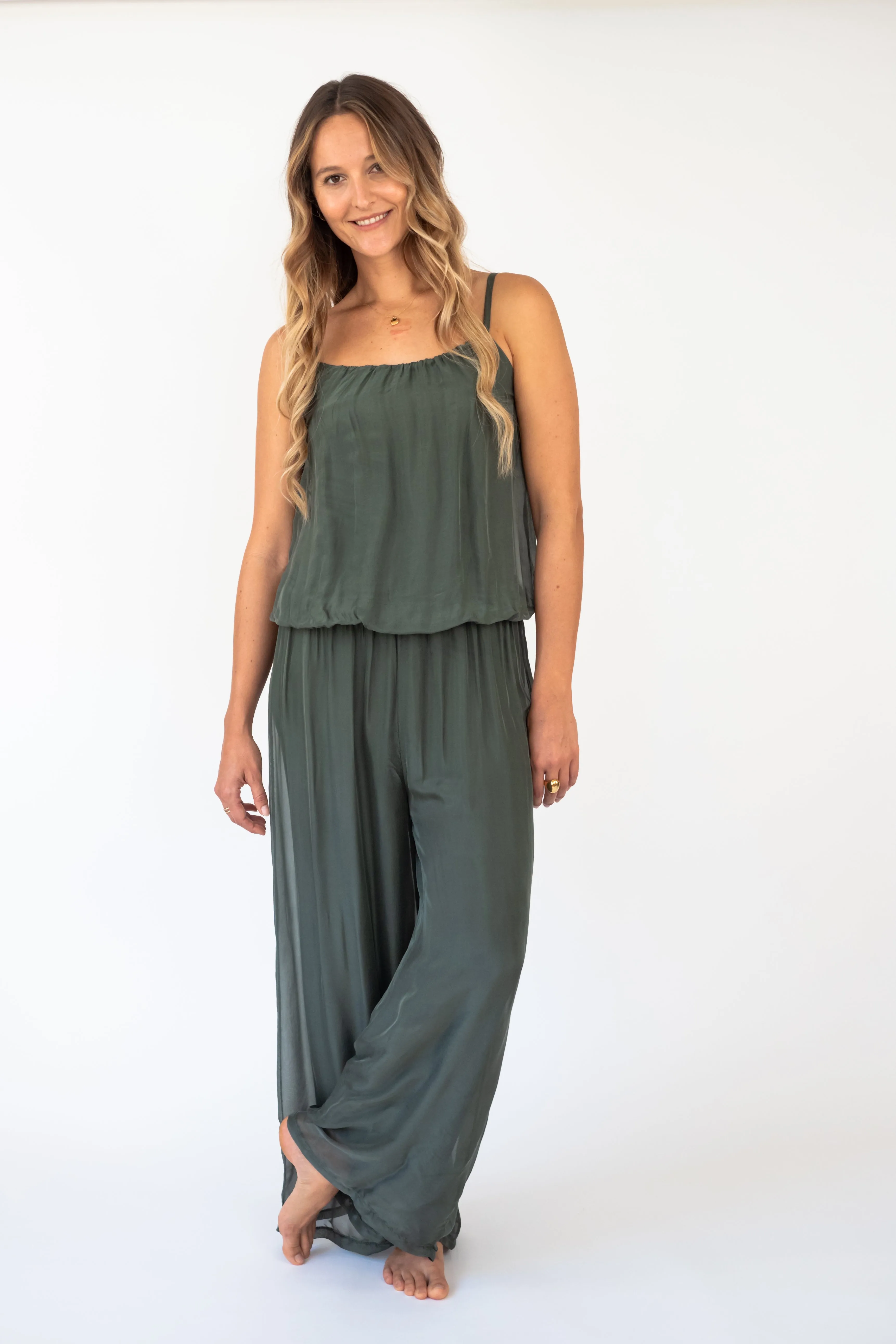 the Kayla Silk Jumpsuit