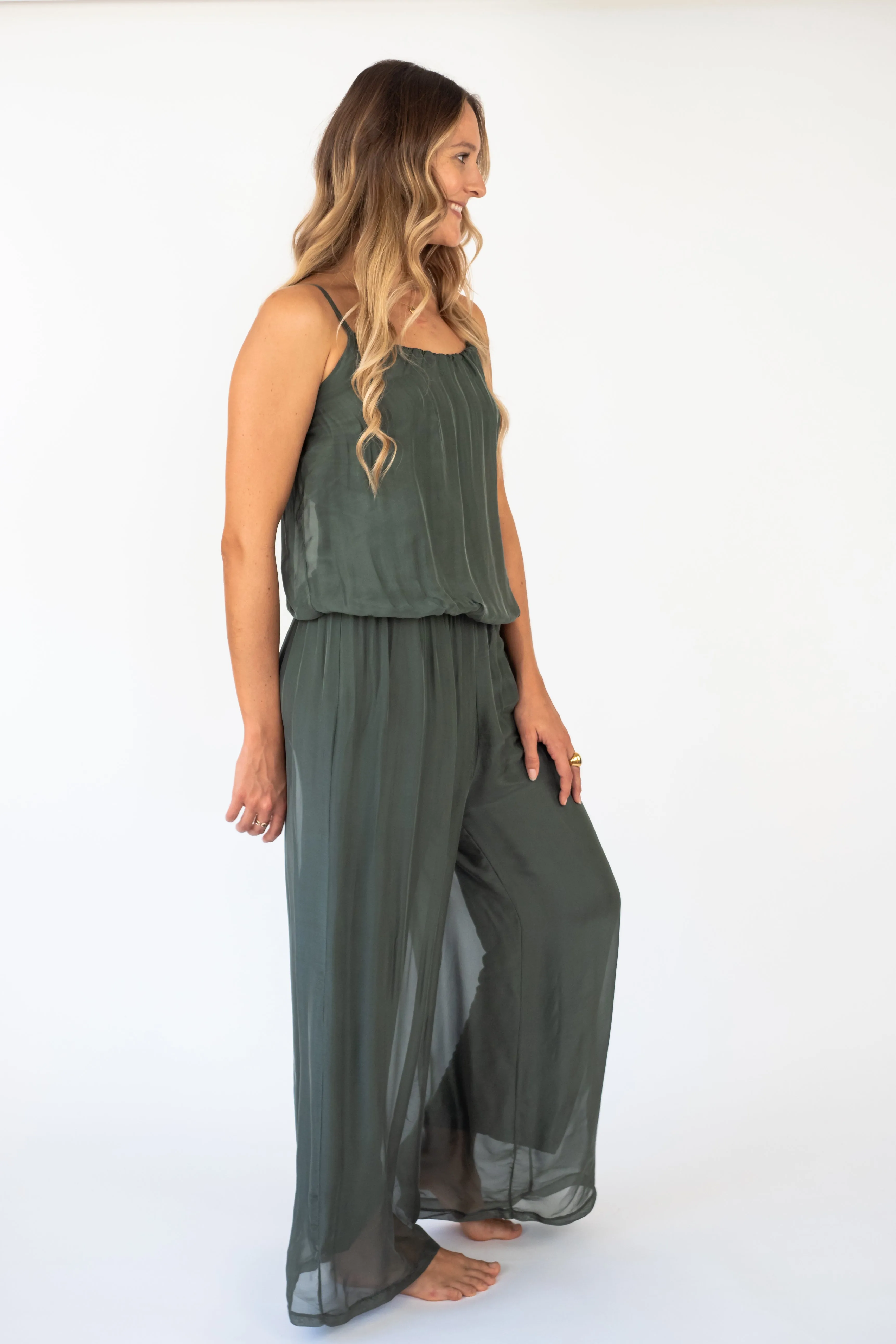 the Kayla Silk Jumpsuit