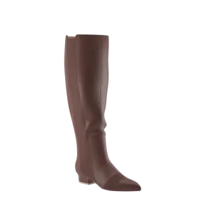 The Knee High Boot Walnut Leather