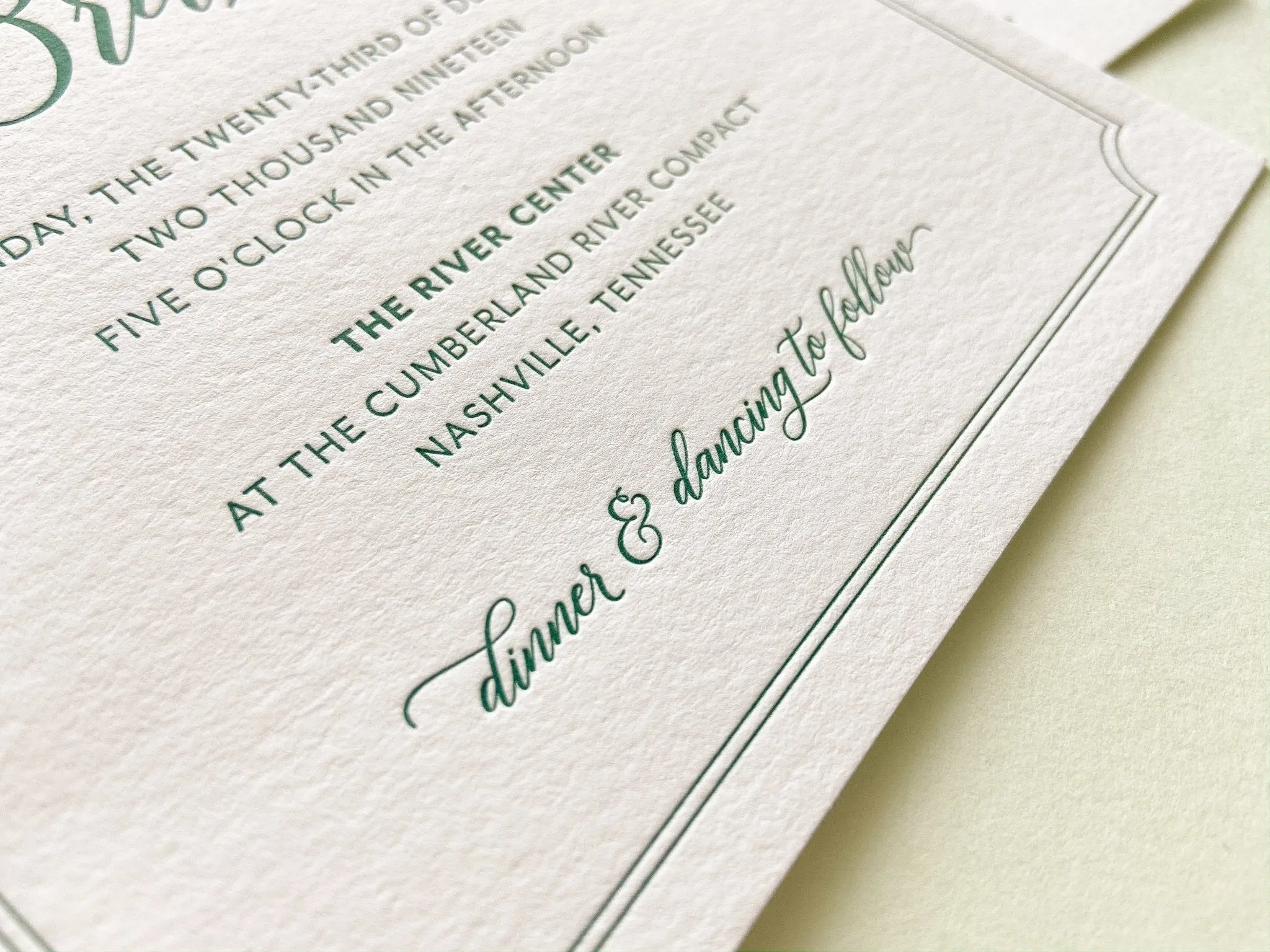 The Kylie Suite - SAMPLE Letterpress Wedding Invitation