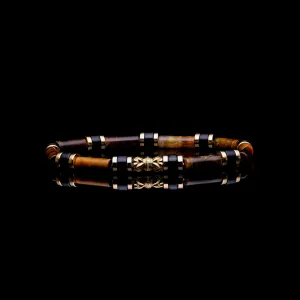 The Lava | Tiger Eye, Onyx Beaded Bracelet