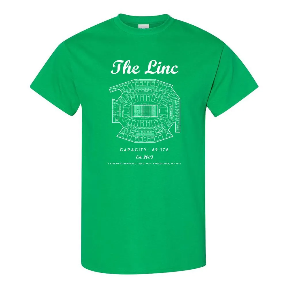 The Linc Seating Chart T-Shirt | The Linc Seat Map Kelly Green T-Shirt