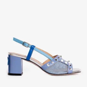 The Linea Blue Leather Women Slingback Shoe