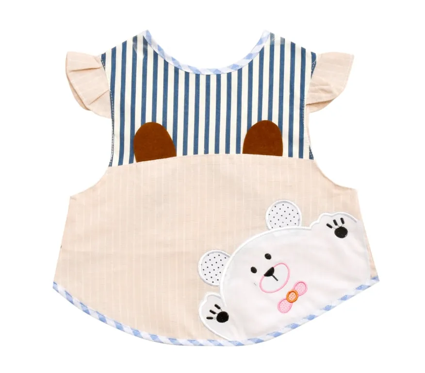 THE LITTLE LOOKERS Attractive Baby T-shirt Bibs/Apron with tying robe |Soft Cotton Fabric with PVC on Back/Quick Absorption & Fast Drying| Cute Prints for Babies/ Infants