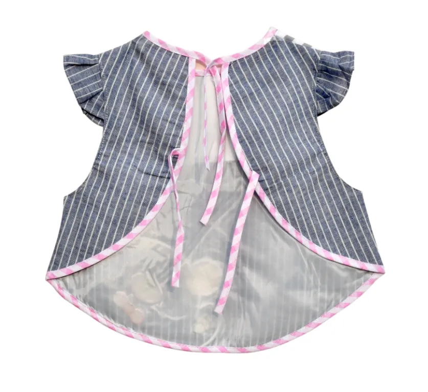 THE LITTLE LOOKERS Attractive Baby T-shirt Bibs/Apron with tying robe |Soft Cotton Fabric with PVC on Back/Quick Absorption & Fast Drying| Cute Prints for Babies/ Infants