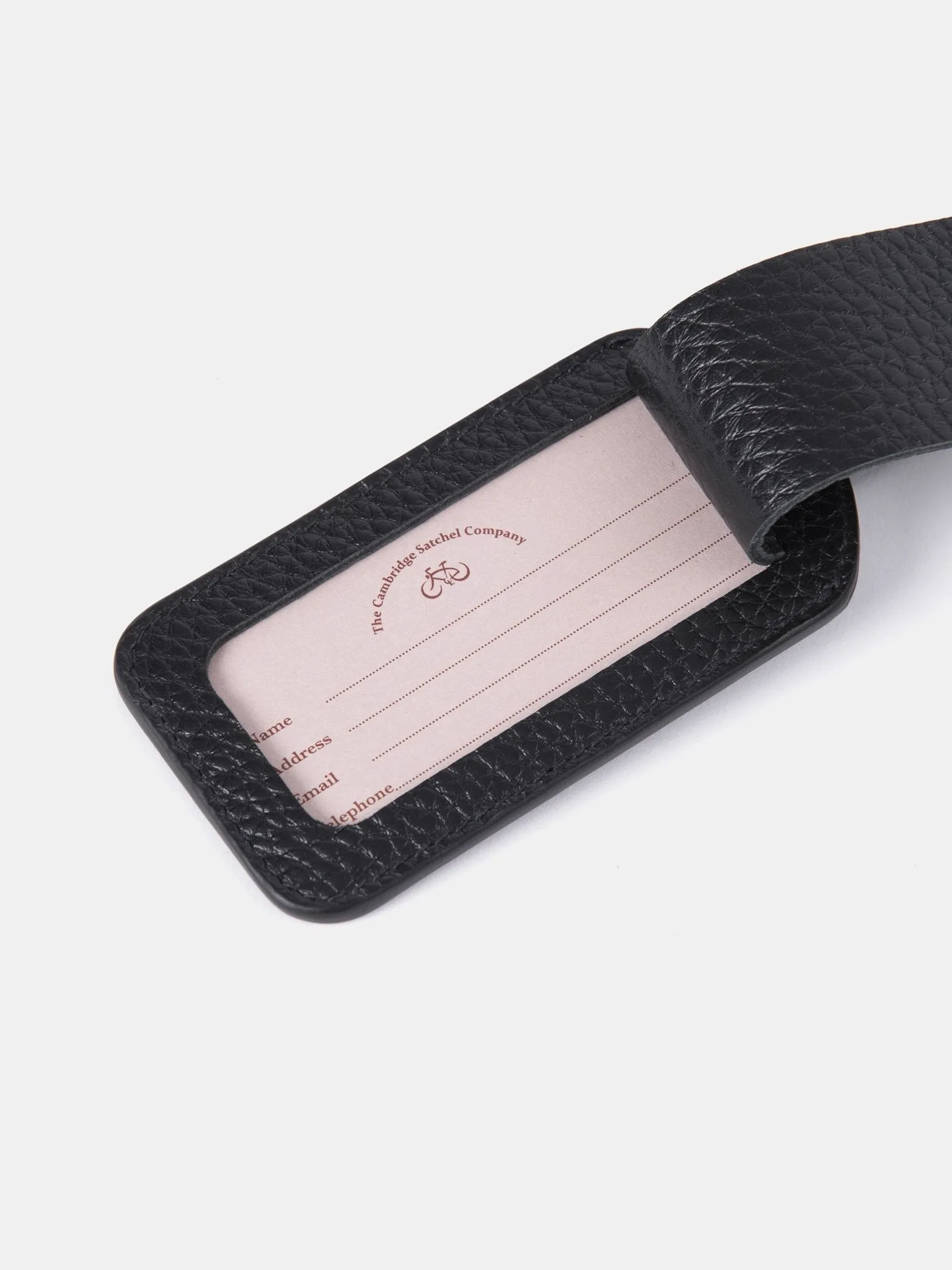 The Luggage Tag - Black Calf Grain