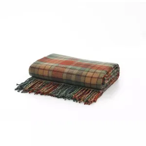 The Lyndon Company Buchanan Evergreen Faux Cashmere Tartan Throw