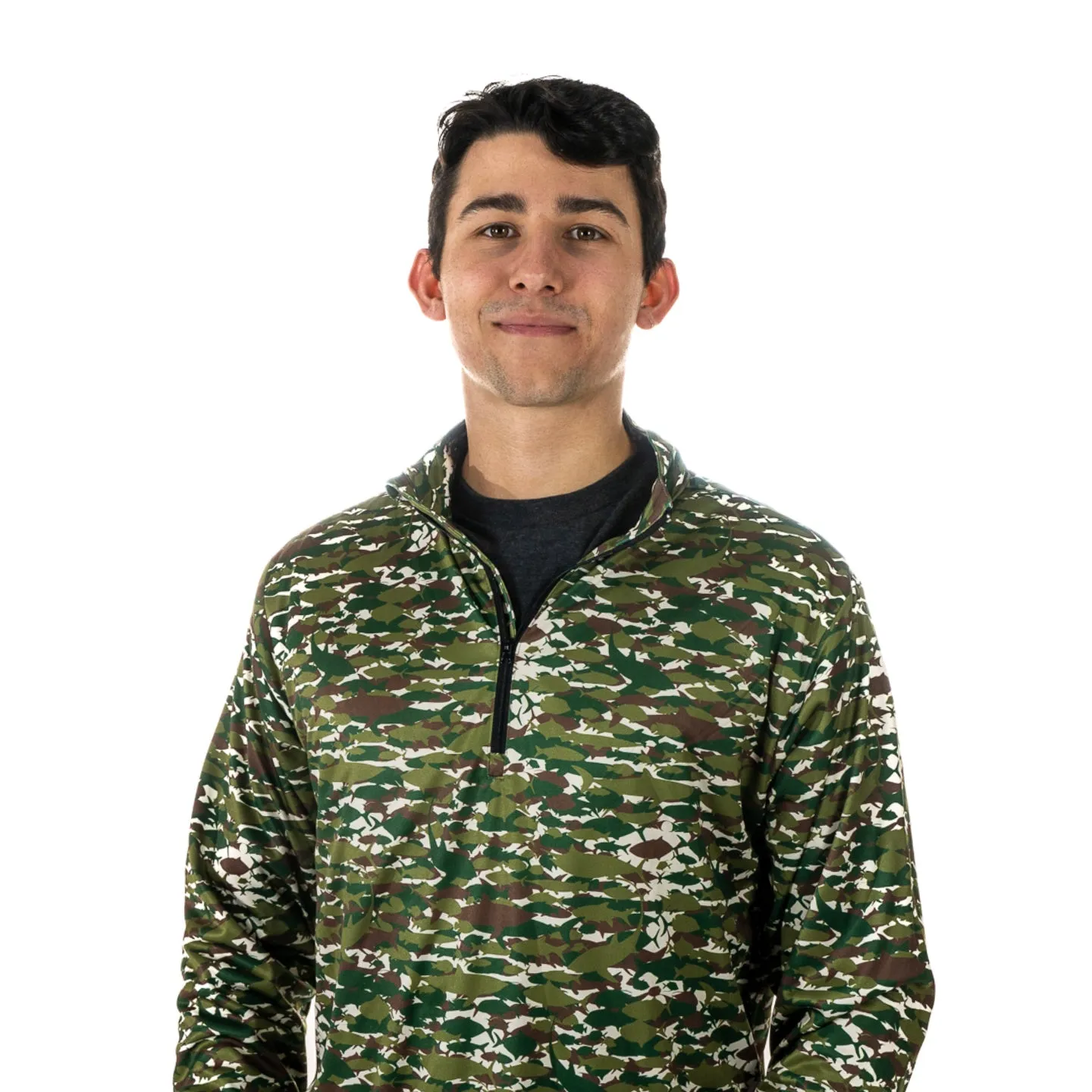 The Marsh Monster - Shoreline Green Camo- 1/4 Zip