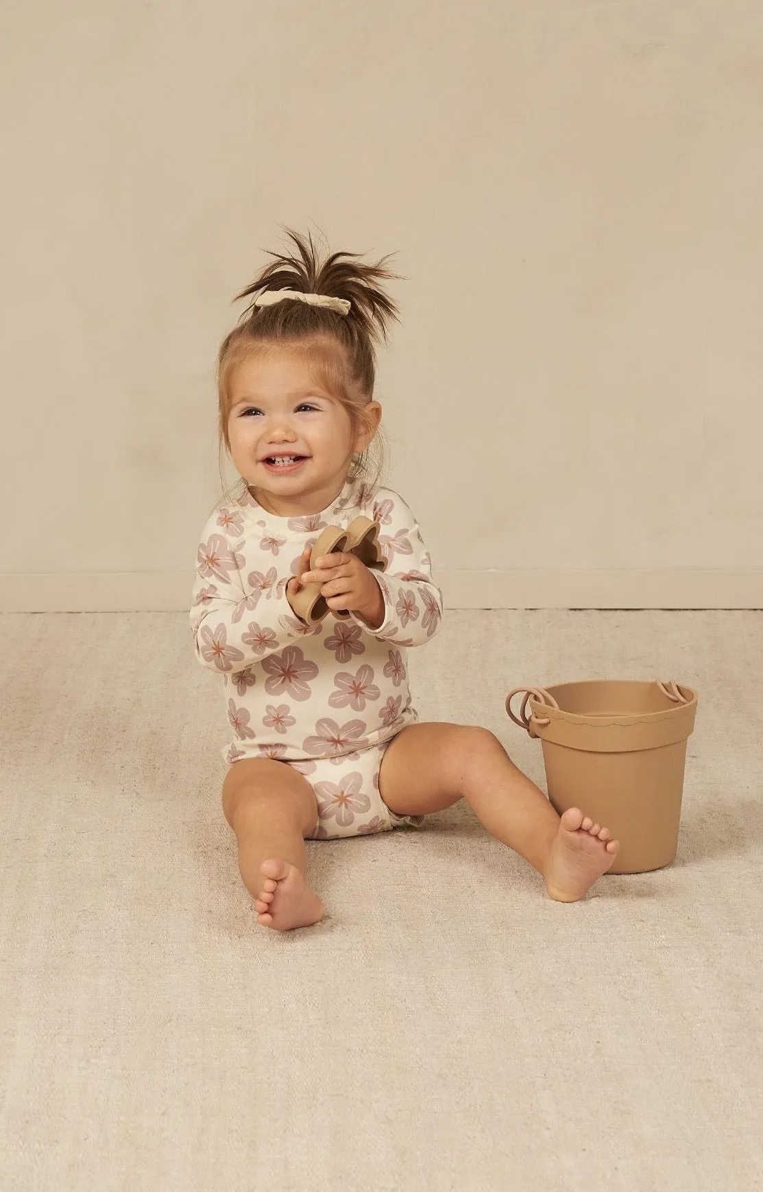 The Maryn Rashguard Swimsuit by Rylee   Cru - Hibiscus - BABY