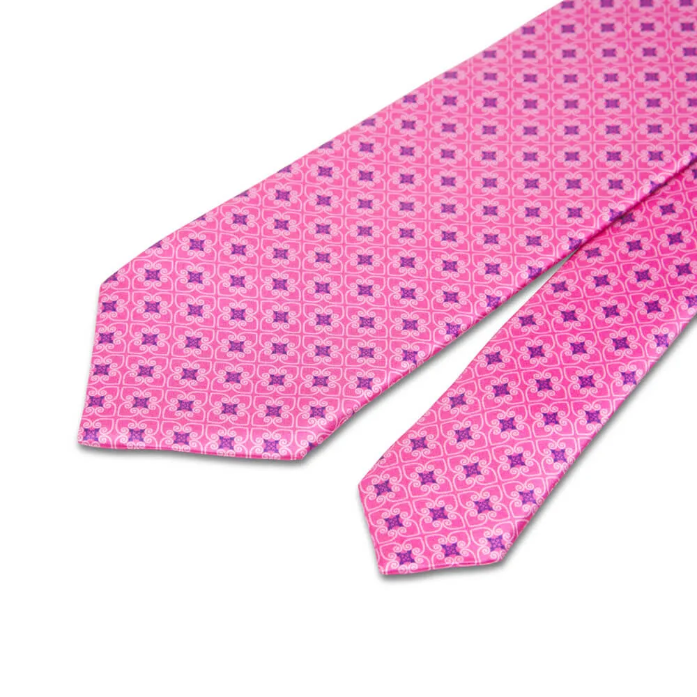 The Medici Pink Duchesse Silk Tie