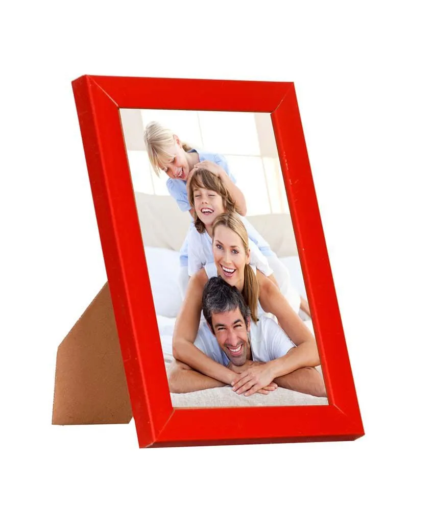 THE MEMORIZE Picture Frame for 4x6 Prints, Wall Photo Frame For Home Decor (4" X 6"), Rectangular set of 2 (red)