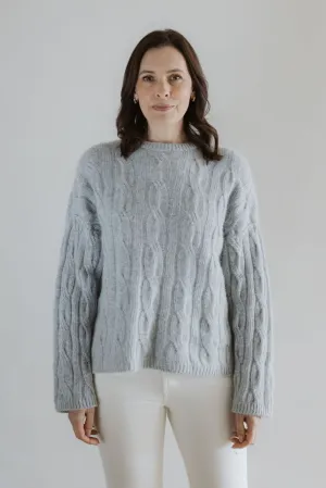 The Merino Angora Cable Jersey- Dove