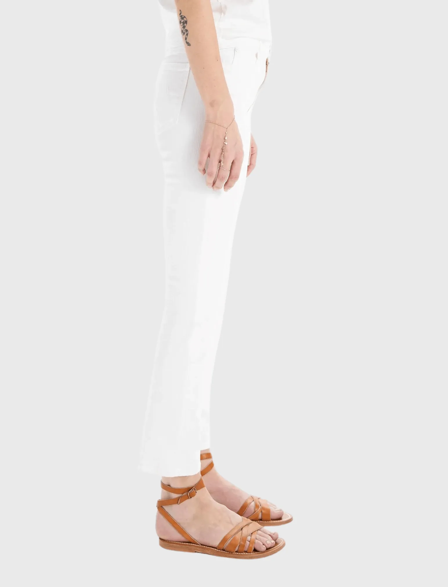 The Mid Rise Dazzler Ankle Fray Jean