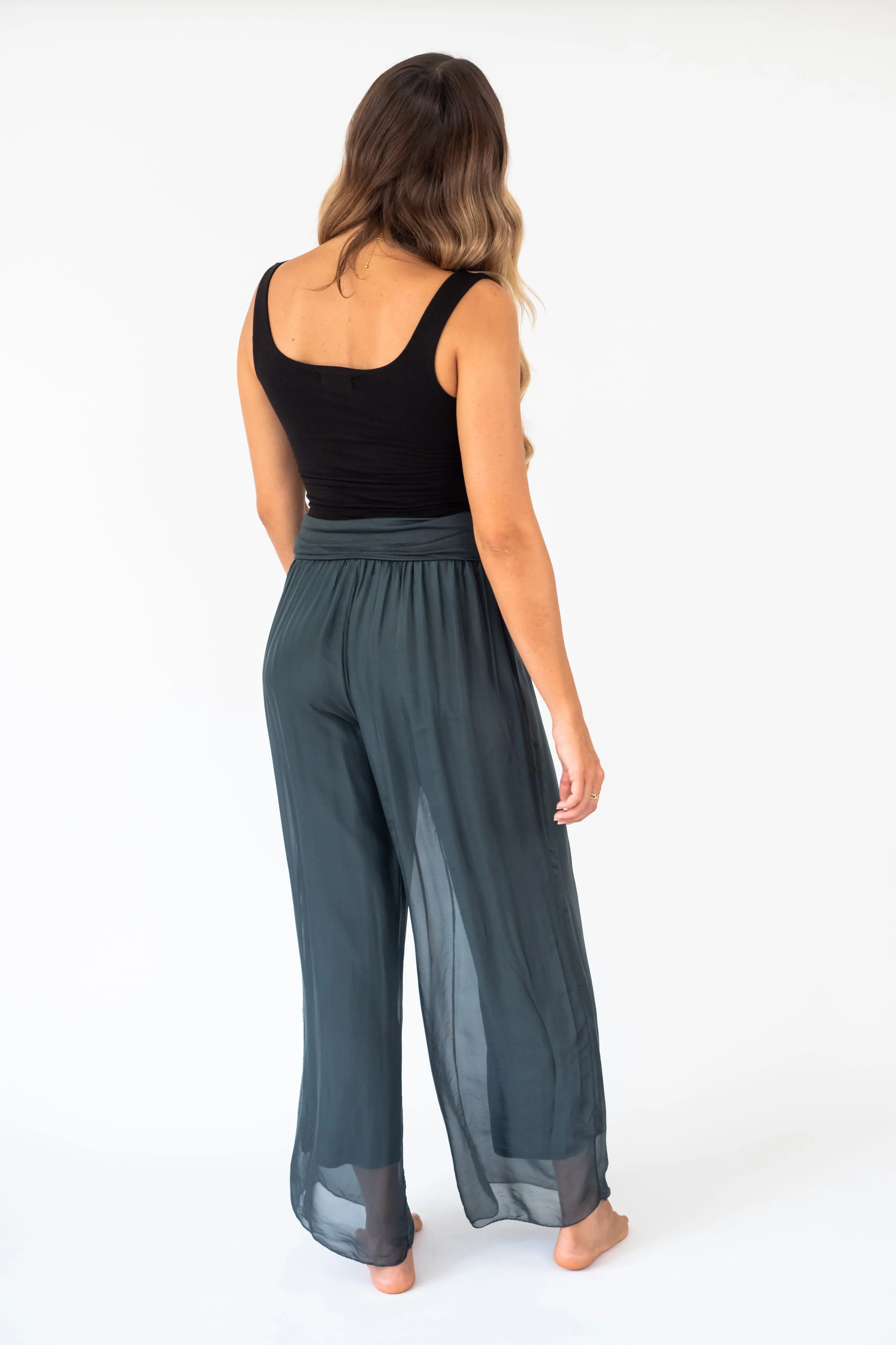 The NAPILI Silk Palazzo Pants