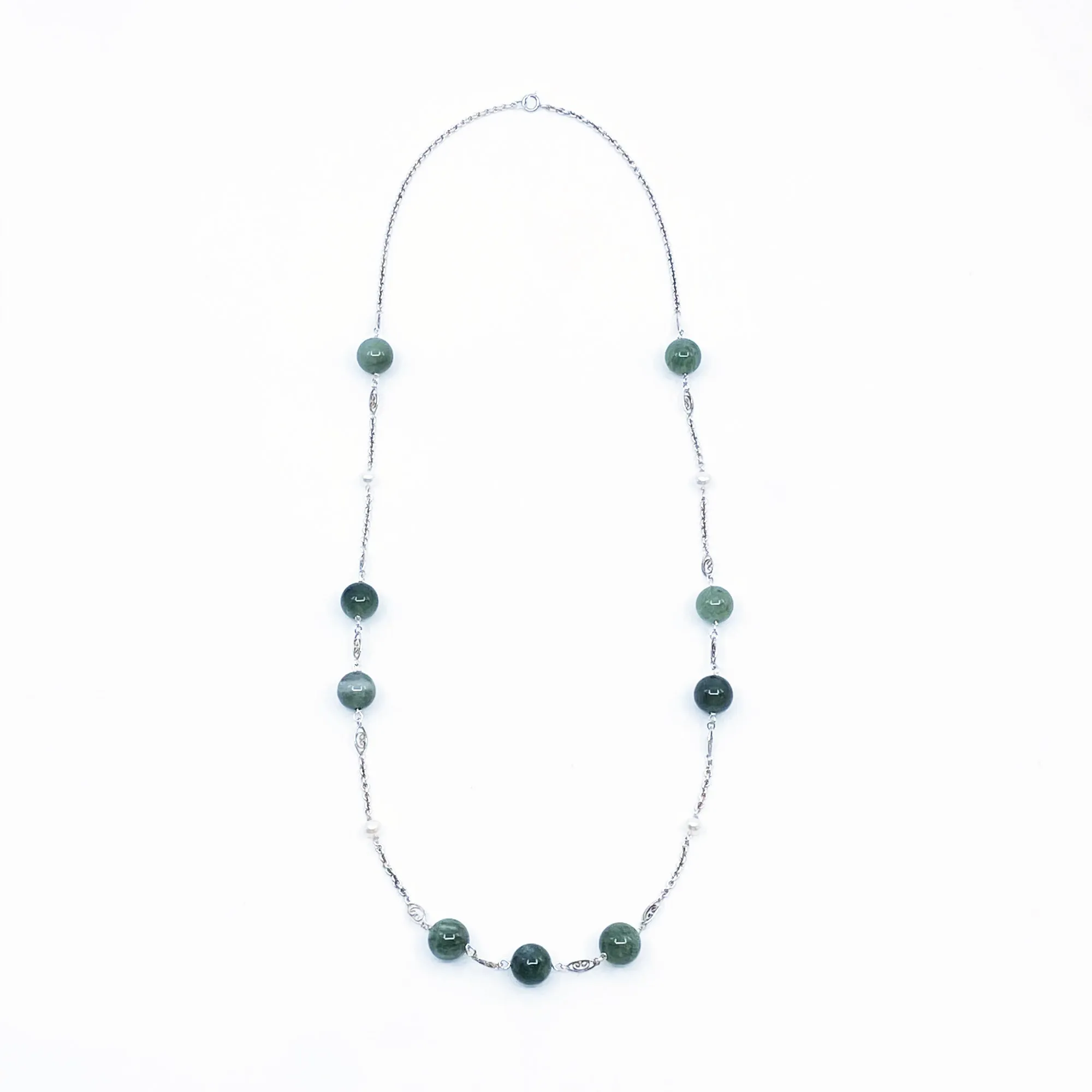 The Nine Green Phantom Long Necklace