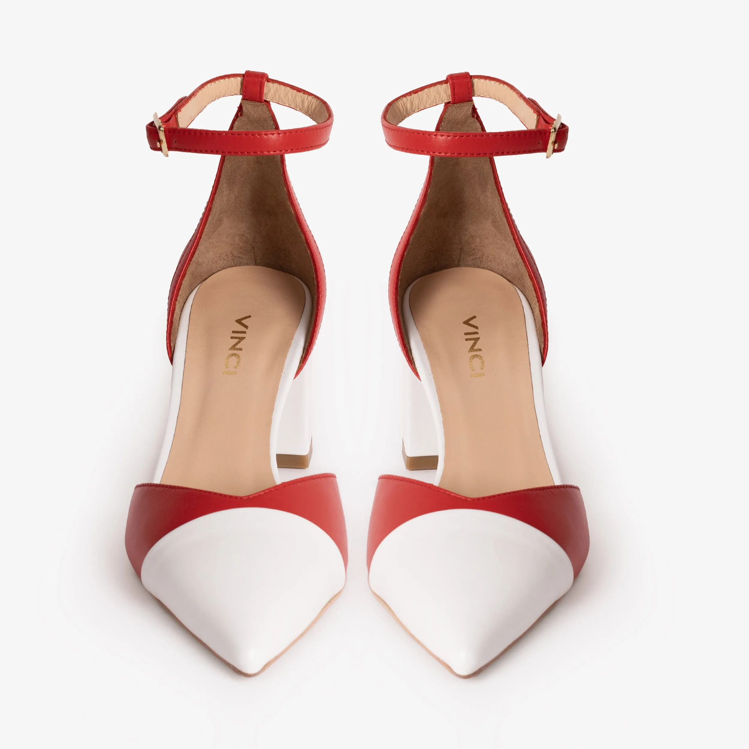 The Noella Red Leather Sandal Women Shoe