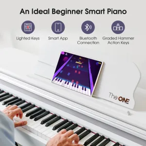 The ONE PLAY Smart Piano, 88 Keys Graded Hammer Action Weighted Piano with Bluetooth for Beginners