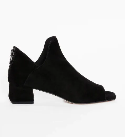 The Open Toe Bootie in Black