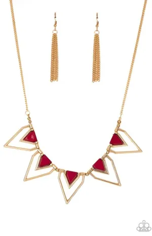 The Pack Leader Red Necklace - Paparazzi Accessories