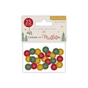 The Paper Boutique Under the Mistletoe Buttons 25pcs*