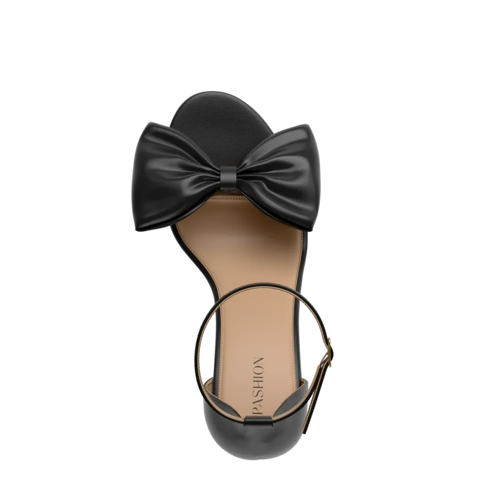 The Pashionista - Coal Satin Bow 4 Block