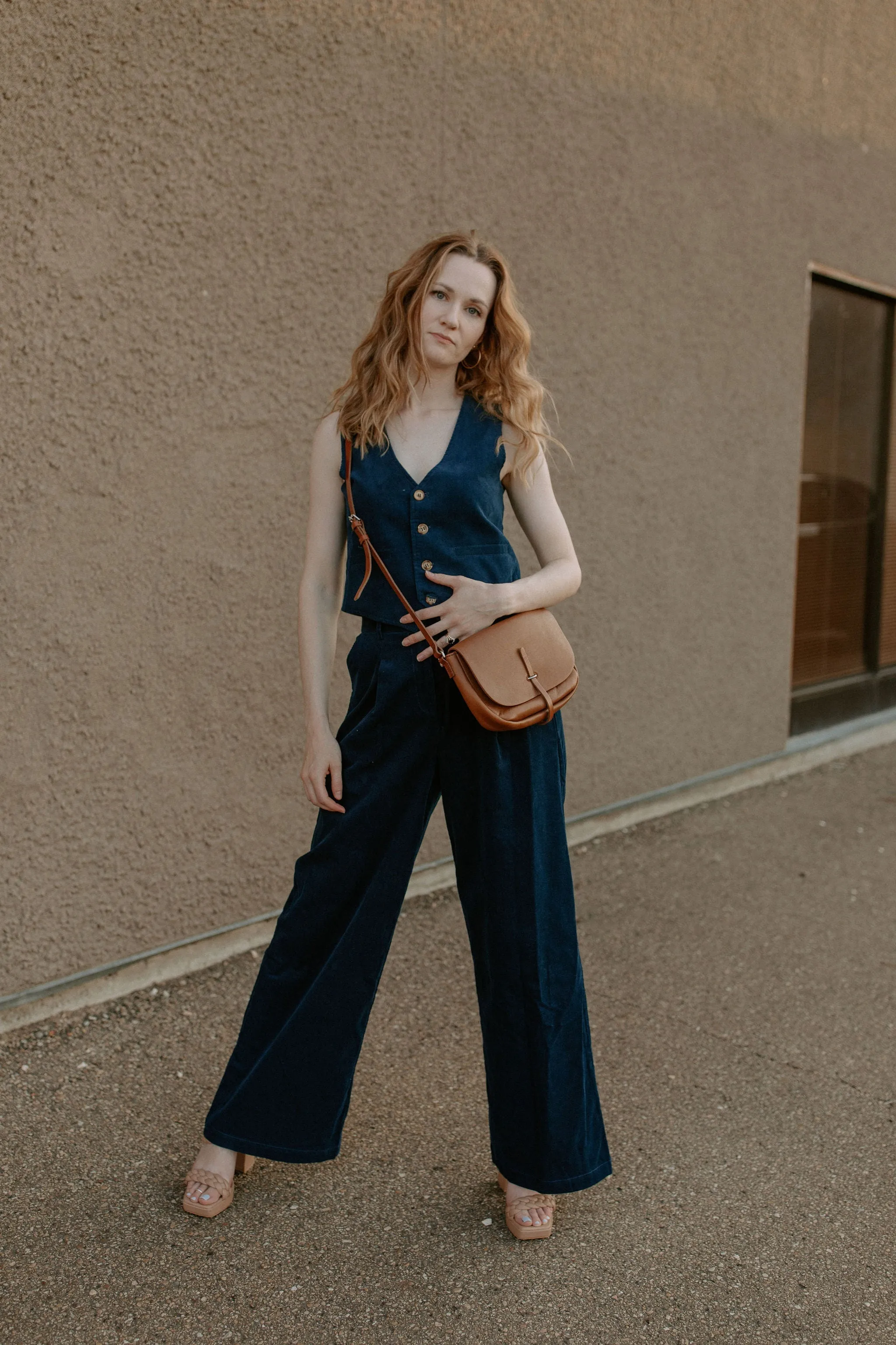 The Philo Corduroy Pant by FRNCH - Marine Blue