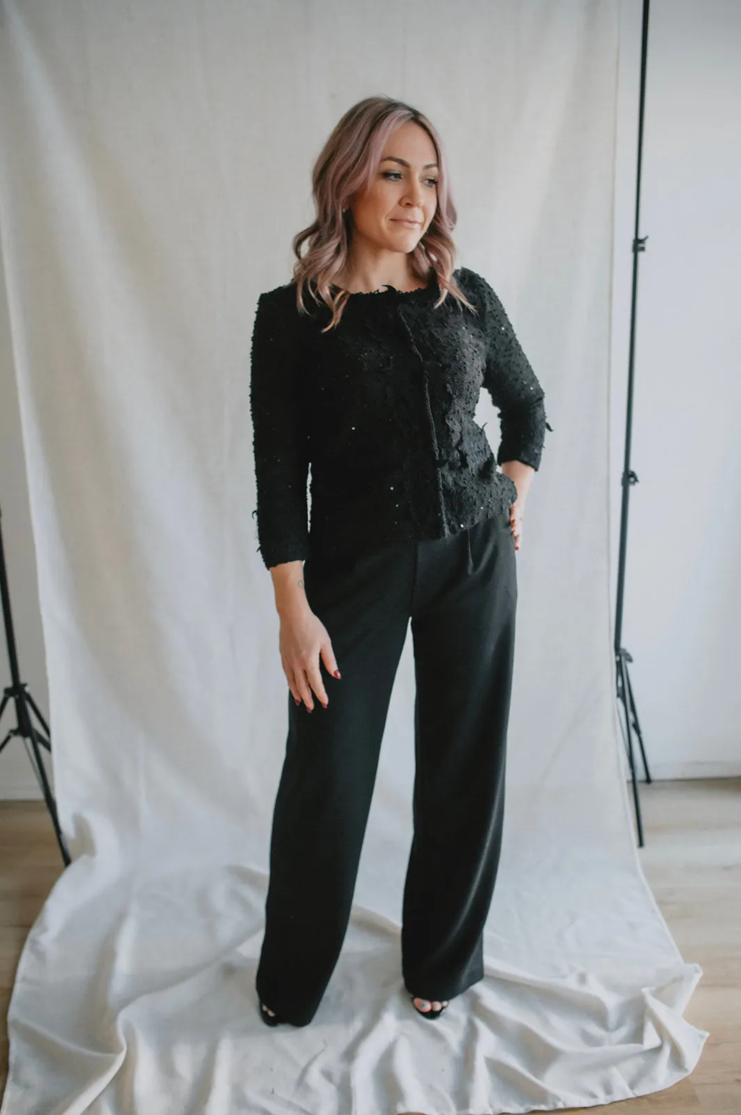 The Rizetta Wide Leg Trouser - Black