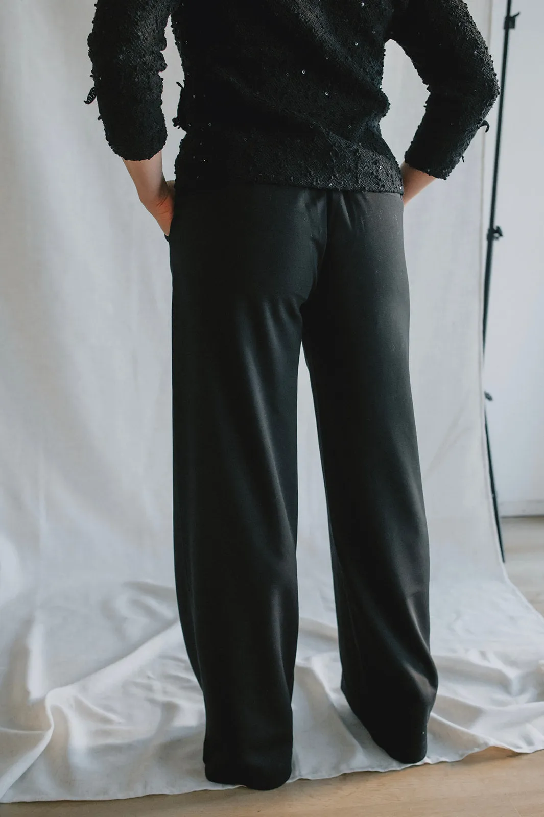 The Rizetta Wide Leg Trouser - Black