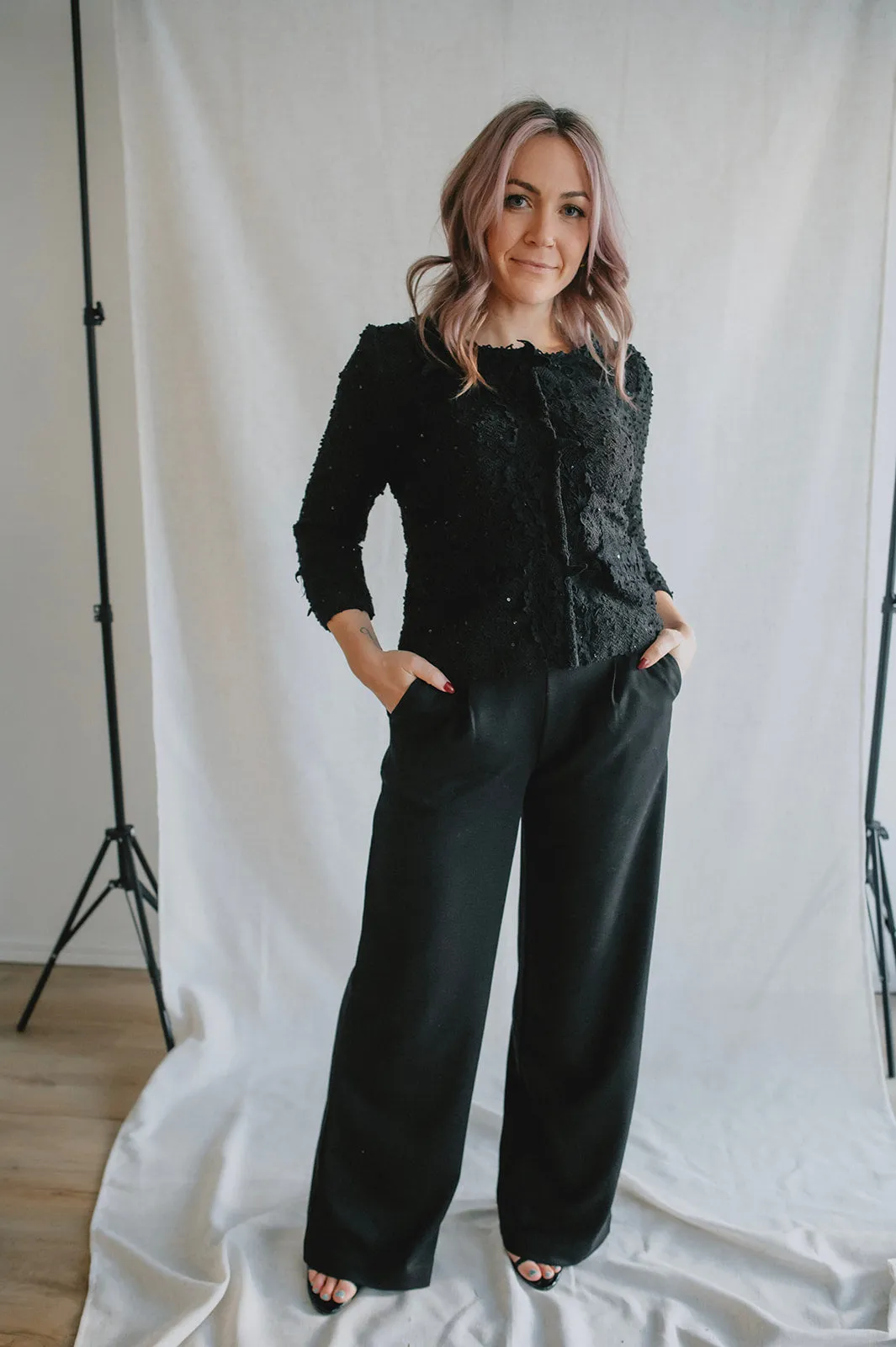 The Rizetta Wide Leg Trouser - Black