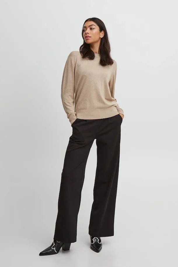 The Rizetta Wide Leg Trouser - Black