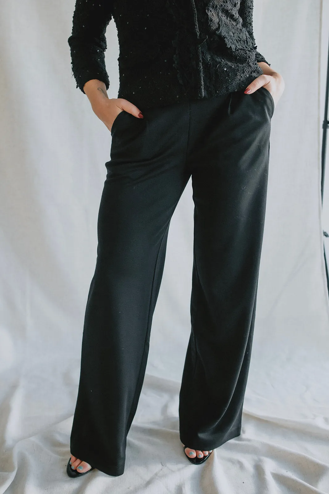 The Rizetta Wide Leg Trouser - Black