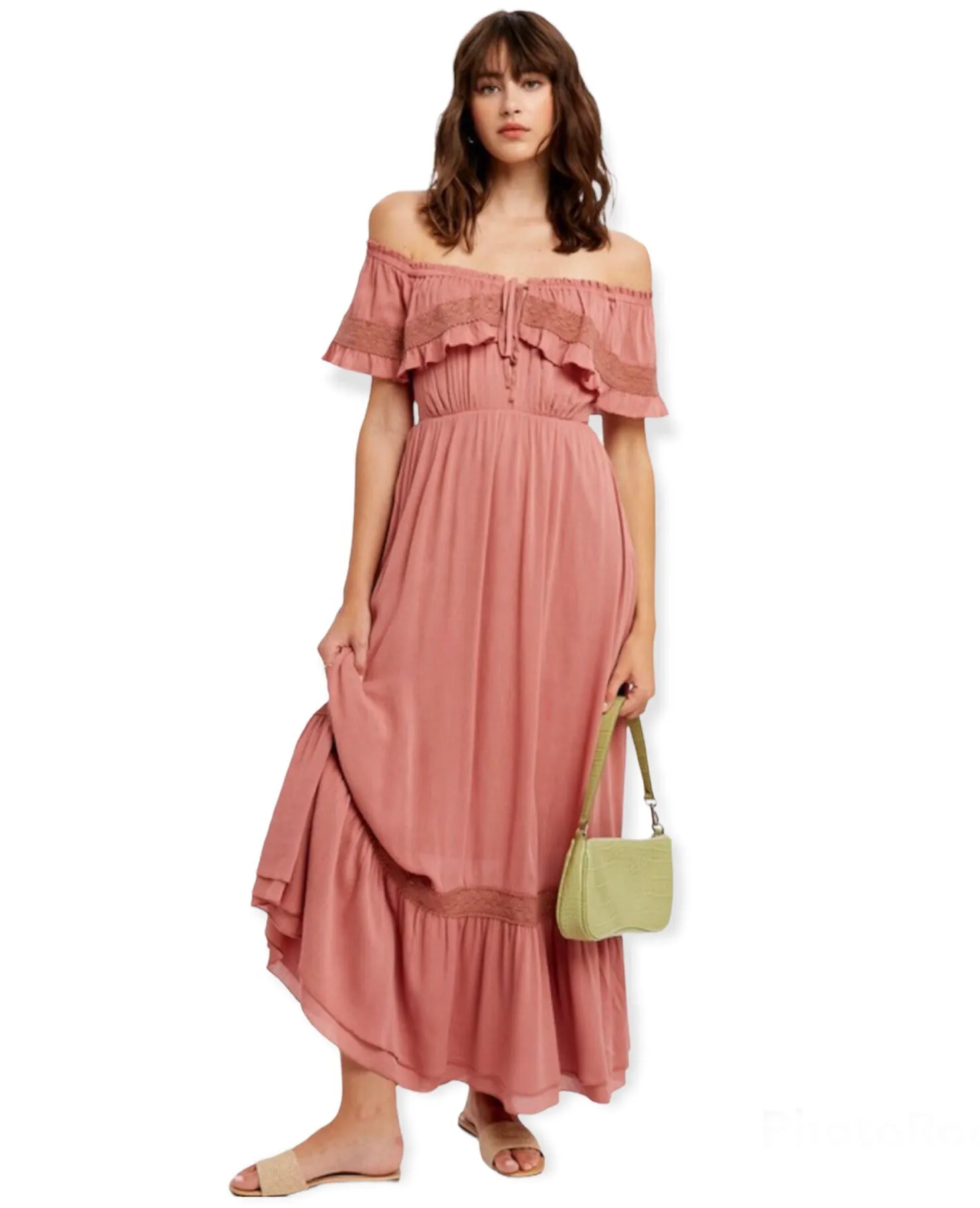 The Sienna Maxi Dress- Rose