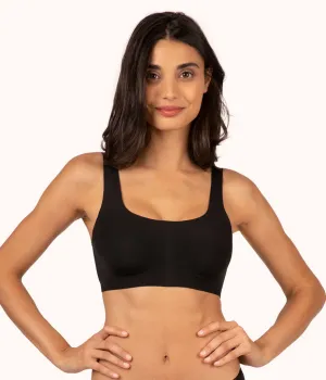 The Sleek Scoop Bralette: Jet Black